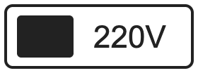 Chave de mudan&ccedil;a de tens&atilde;o indicando 220V